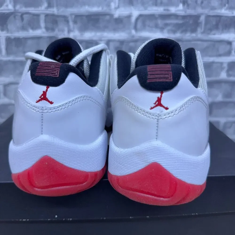 Nike Air Jordan 11 Retro Low White Varsity Red 528895-101 Mens Size 8.5 Rare
